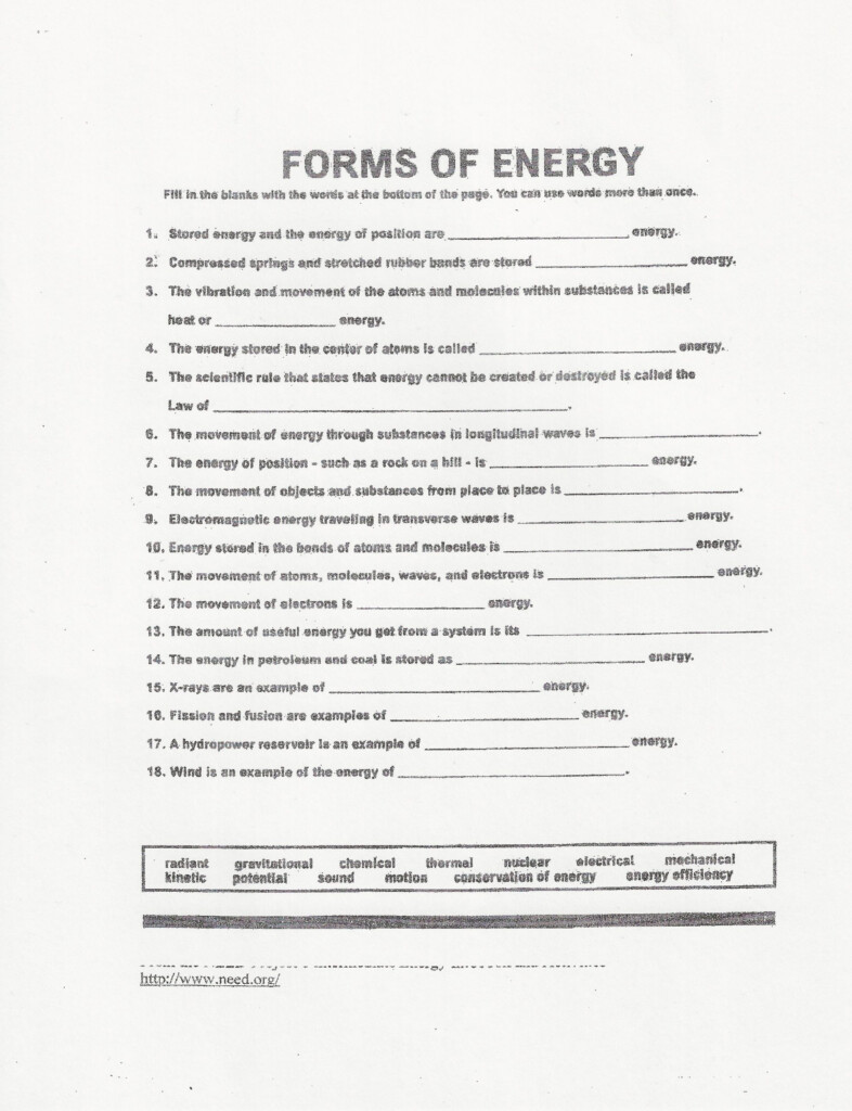 30 Bill Nye Energy Worksheet Answers Education Template