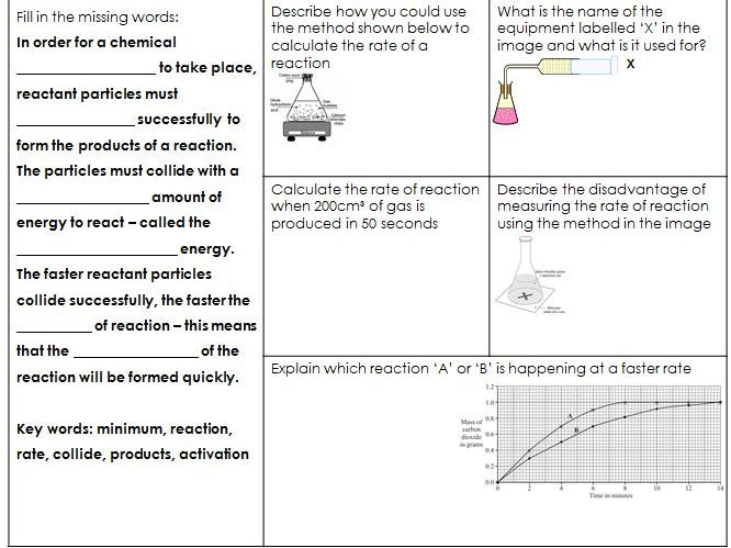 34 Rates Of Reaction Worksheet Support Worksheet