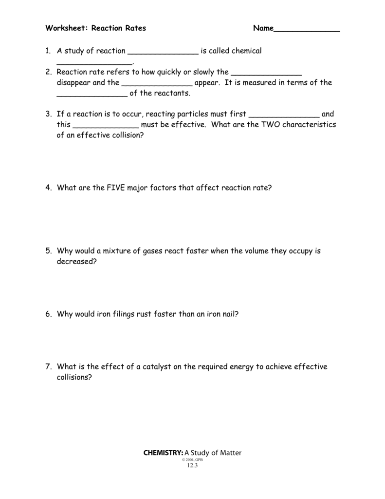 35 Rates Of Chemical Reactions Worksheet Combining Like Terms Worksheet