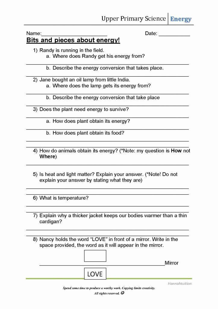 50 Energy Transformation Worksheet Middle School In 2020 Middle 
