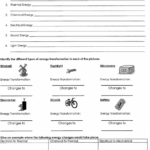 6th Grade Energy Transformation Worksheet Answers Worksheet