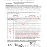 9 Physics Worksheet Work And Energy Answers Work Physics Classroom