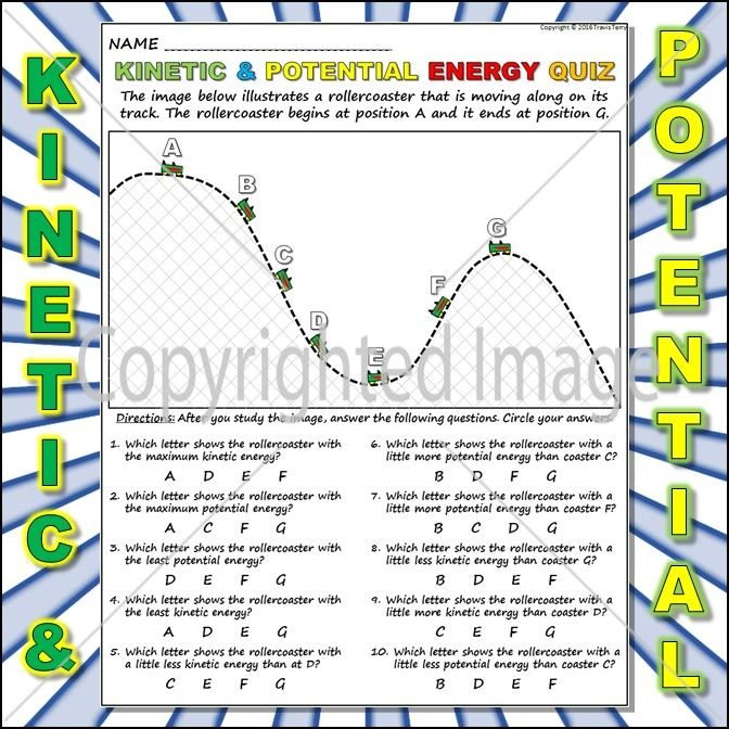 Algunproblemita Potential And Kinetic Energy Roller Coaster Worksheet