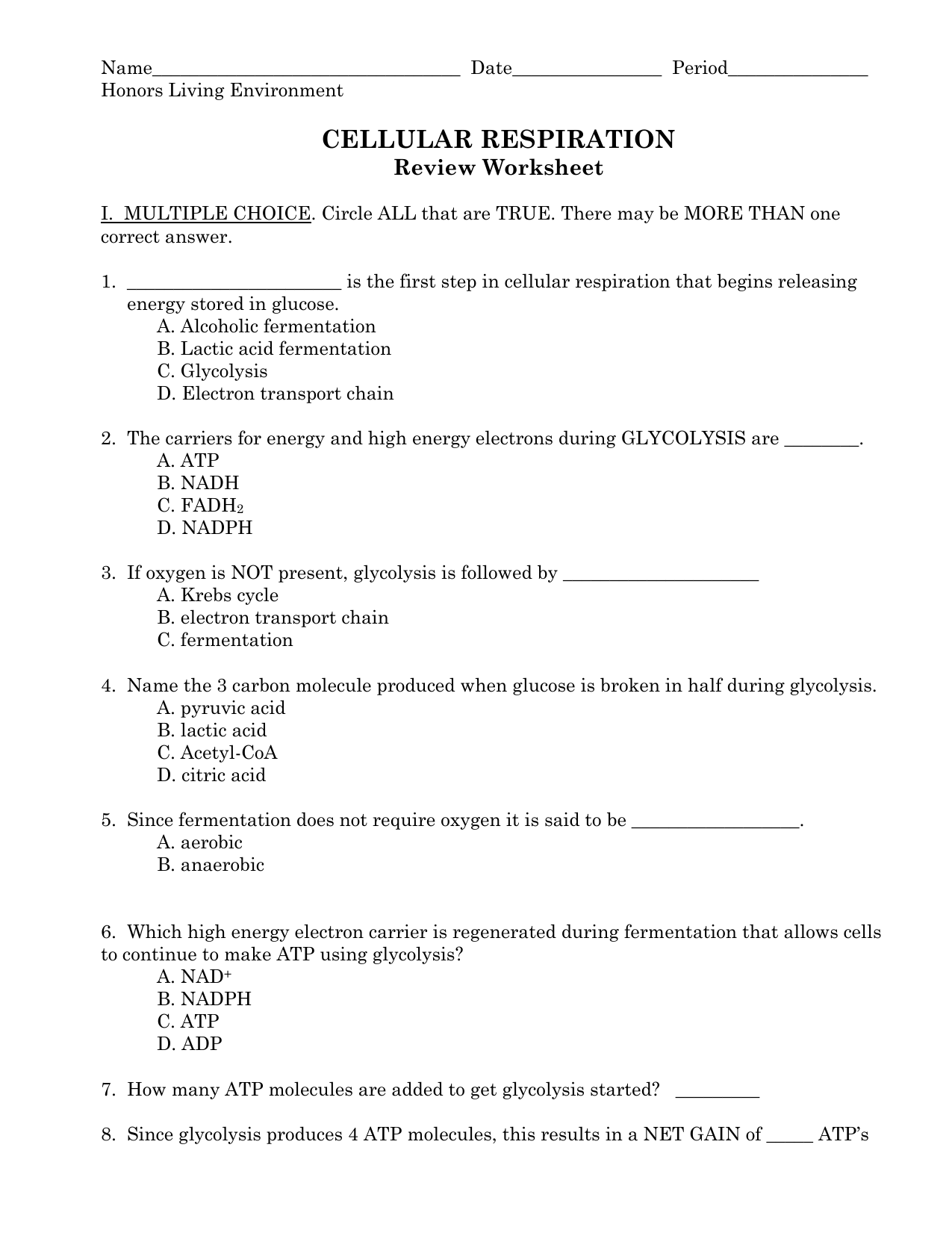 Atp Formation Worksheet 8 Answers Nidecmege