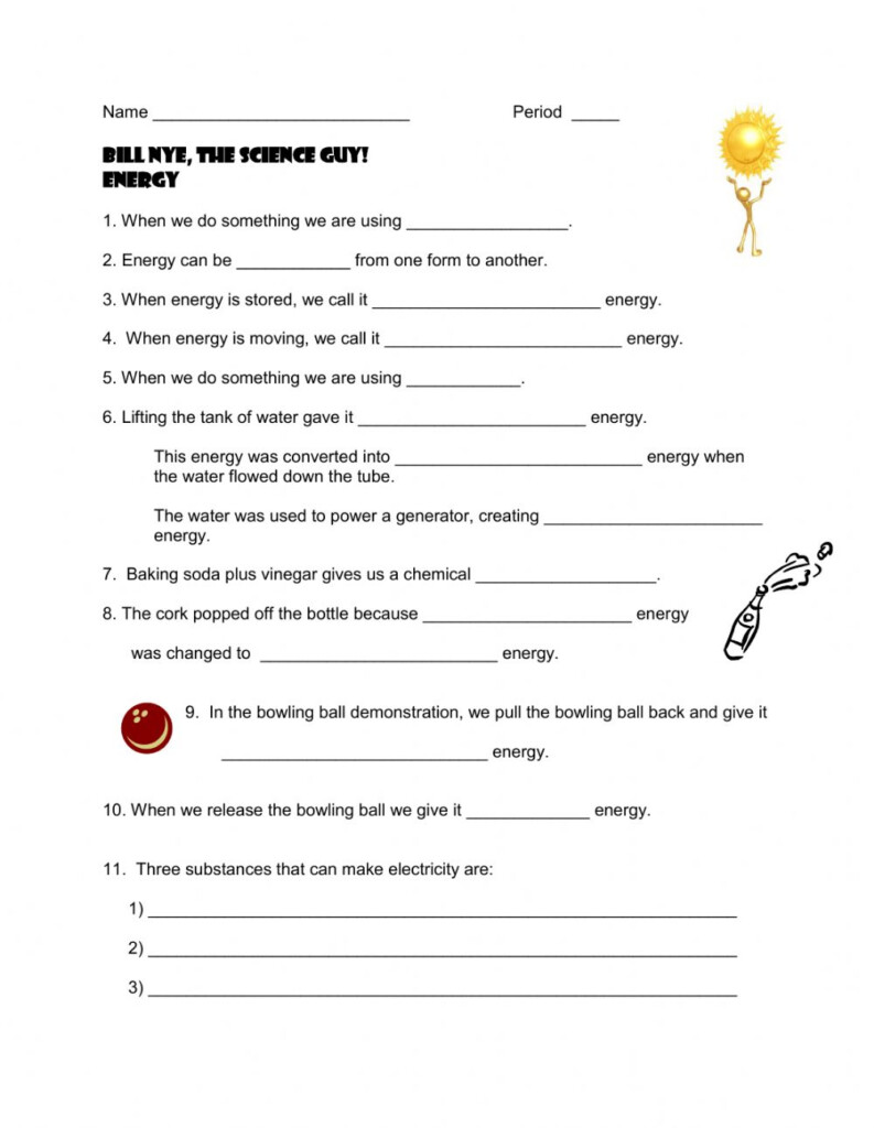 Bill Nye Energy Worksheet Answer Key Energy Bill Nye Energy Worksheet 