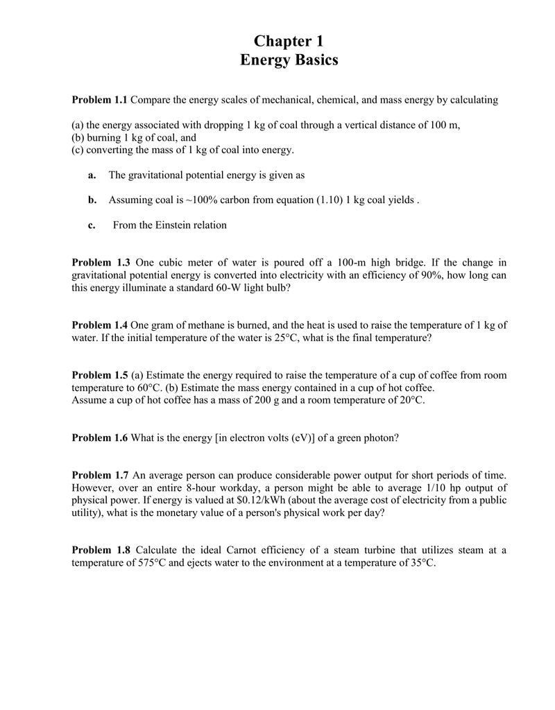 Chapter 1 Energy Basics