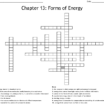 Chapter 13 Forms Of Energy Crossword WordMint