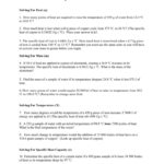 Chemistry Worksheet Heat And Calorimetry Problems