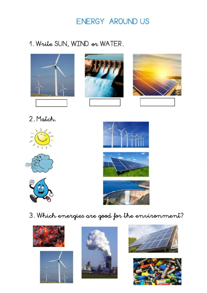 Energy Around Us Worksheet