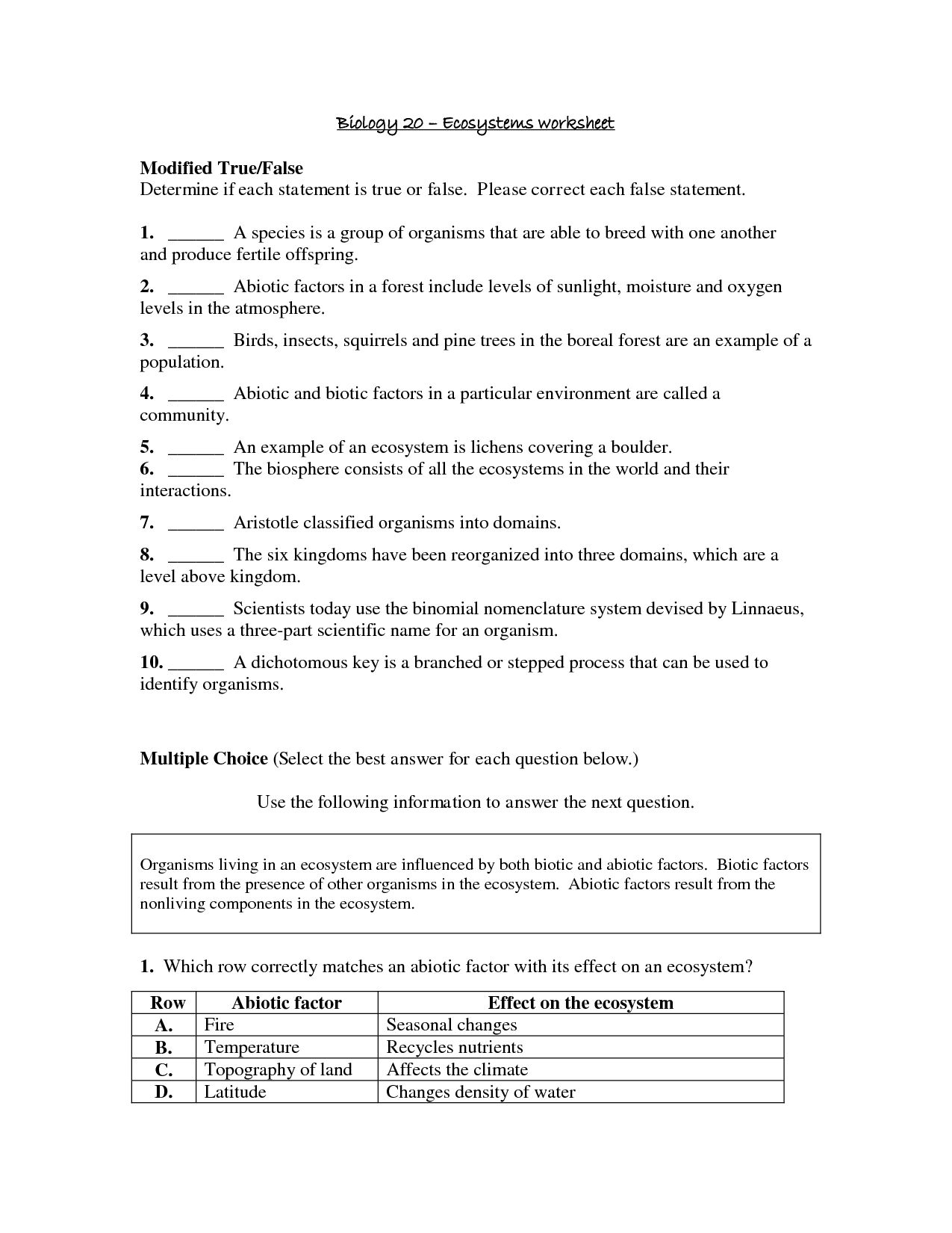 Energy Flow In Living Things Worksheet Db excel