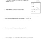 Energy Frequency Wavelength Worksheet Answers