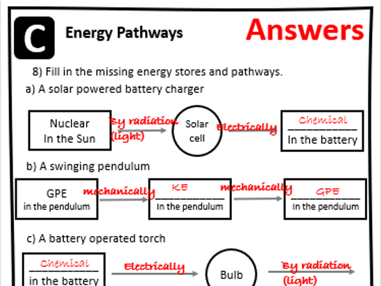 Energy Stores And Pathways Teaching Resources