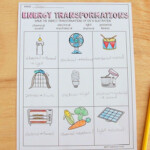 Energy Transformation Worksheets Middle School Energy Transformations