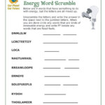 Energy Word Scramble EcoKids