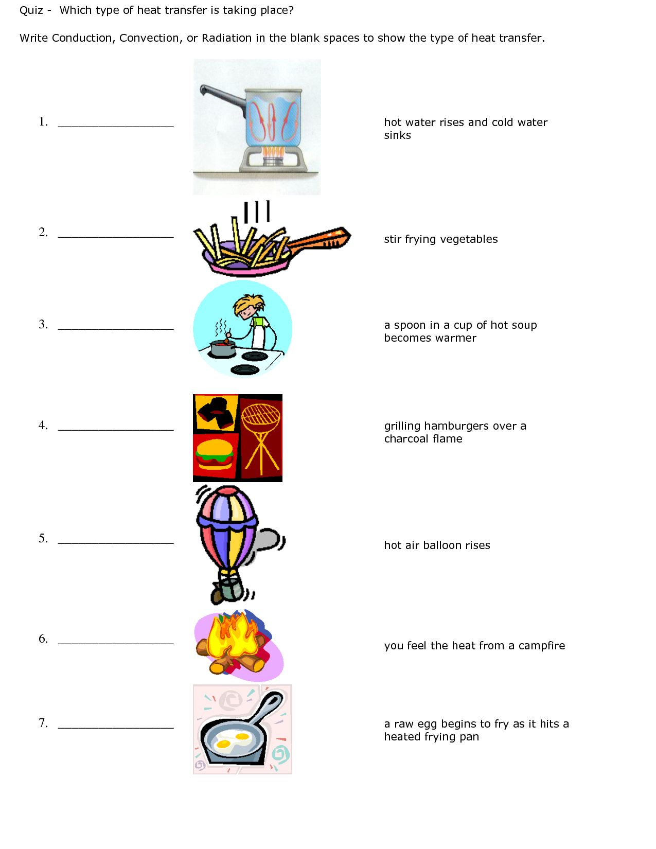 Energy Worksheet 2 Conduction Convection And Radiation Answer Key 