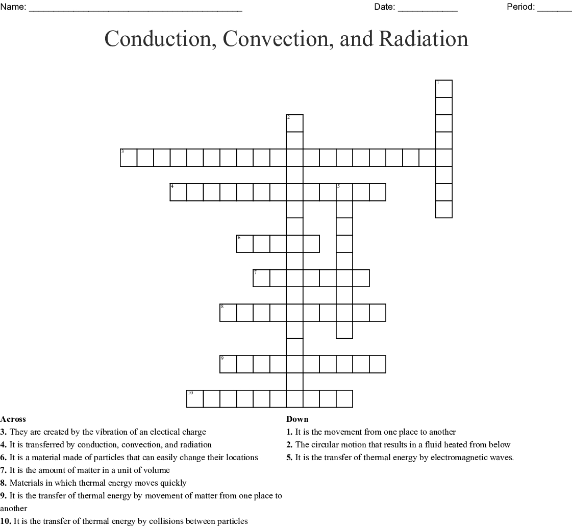 Energy Worksheet 2 Conduction Convection And Radiation Answer Key Db 