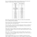 Enthalpy Of Atom Combination Worksheet Answer Key