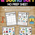 Forms Of Energy Sort Worksheet Heat Thermal Light Sound 1st 2nd