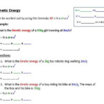 GCSE Physics SEN Kinetic Energy Worksheet Teaching Resources