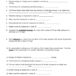 Kinetic And Potential Energy Problems