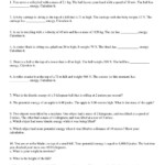 Kinetic And Potential Energy Problems Worksheet Answers Db excel