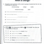 Matter And Energy Worksheet Ivuyteq