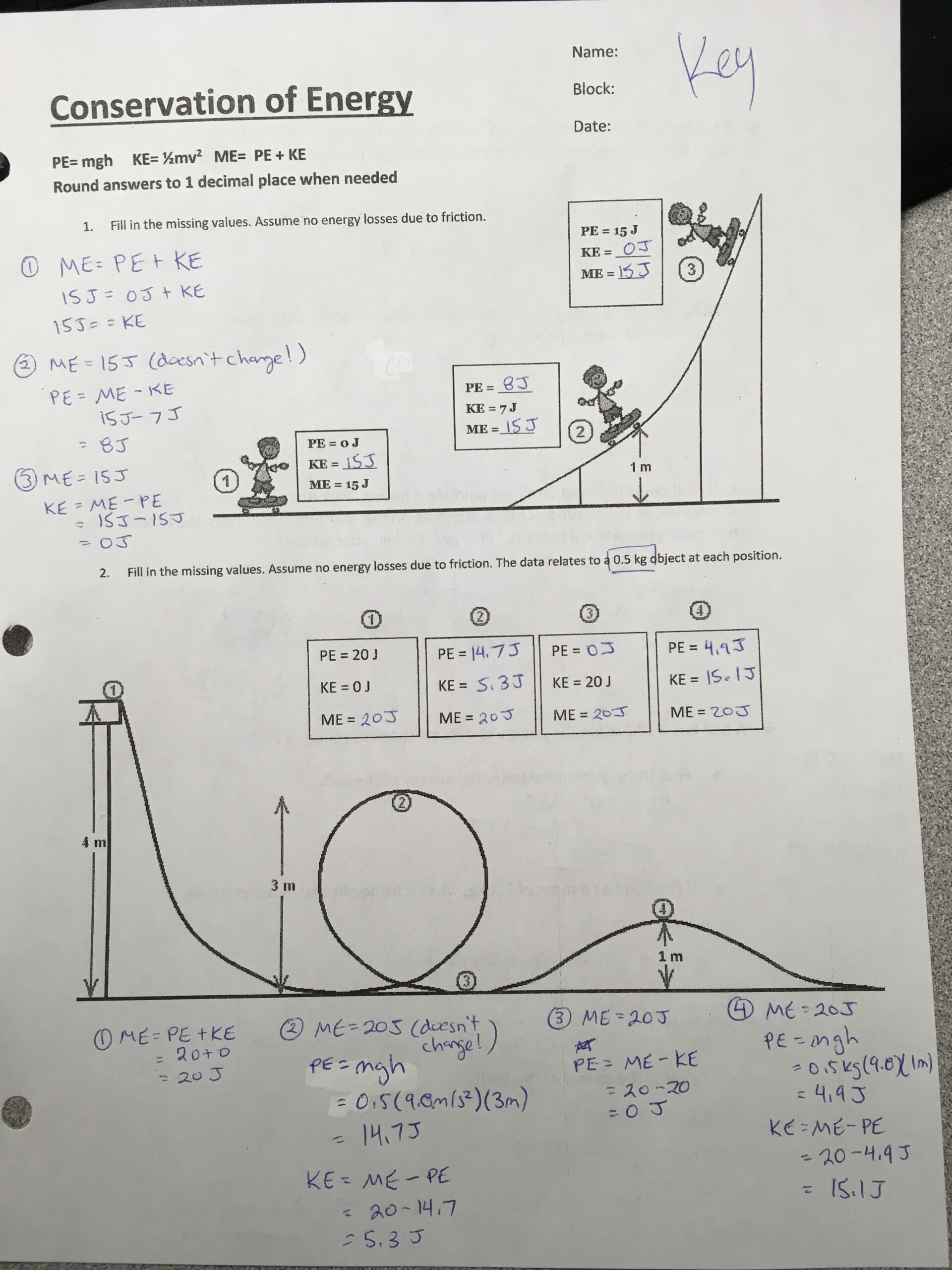 Mechanical Energy And Conservation Of Energy Answer Key Ko Db excel