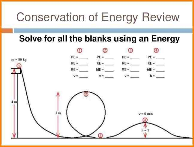 Physical Science Worksheet Conservation Of Energy 2