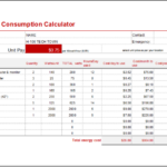 Power Consumption Cost Calculator Template Excel Templates