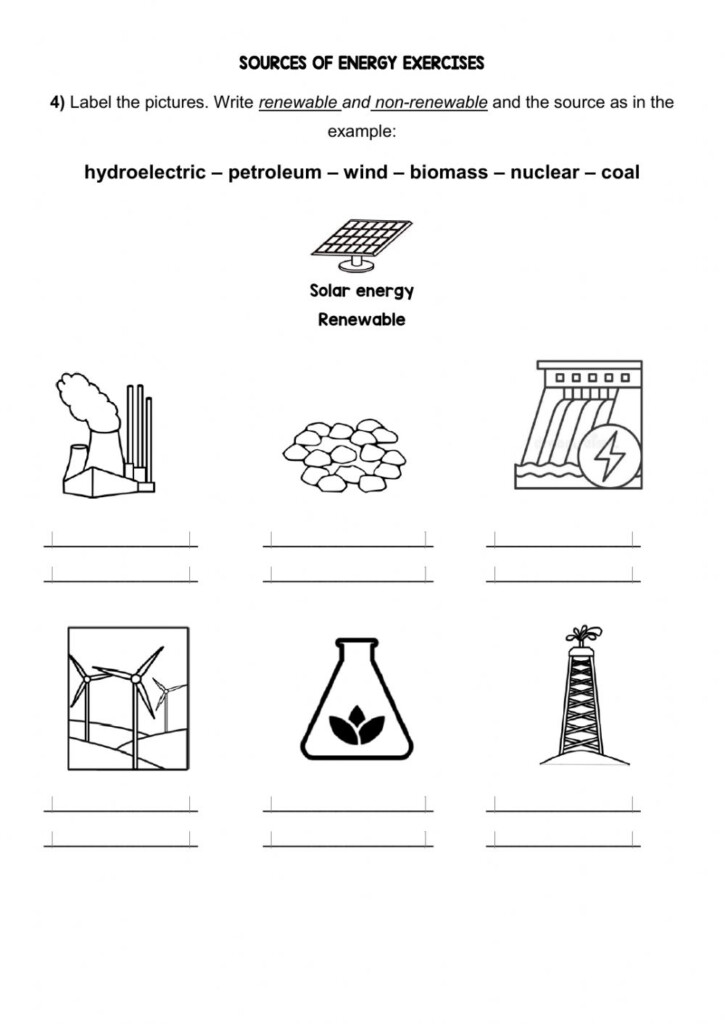 Revision Unit 4 Energy Worksheet Worksheet