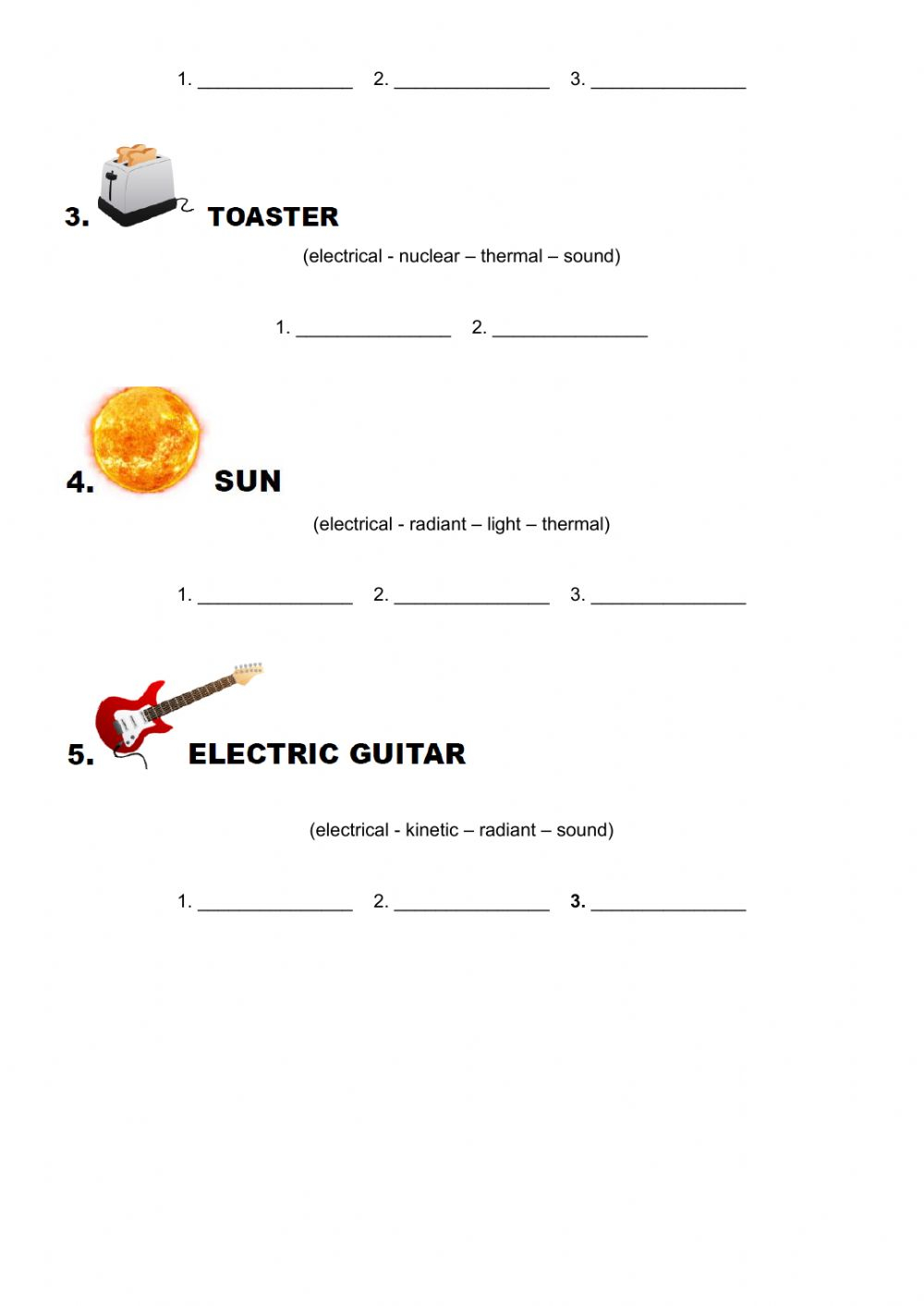 Revision Unit 4 Energy Worksheet Worksheet