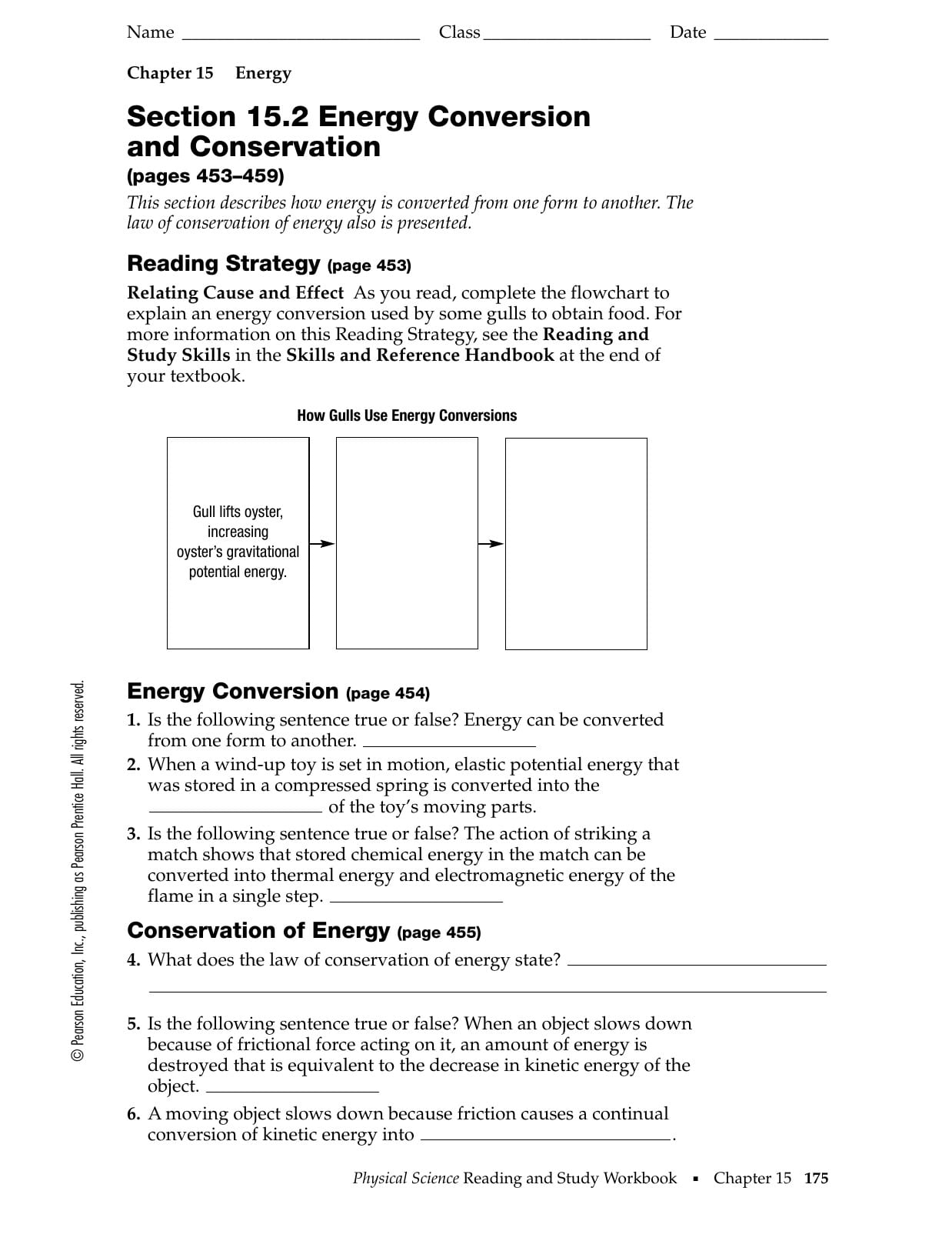 Section 152 Energy Conversion And Conservation Worksheet Db excel