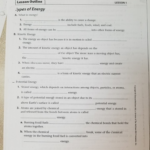 Solved Date Class Lesson Outline LESSON 1 Ypes Of Energy Chegg