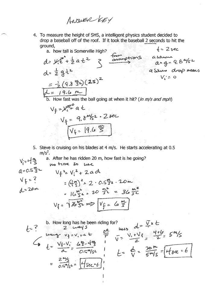 Work Energy And Power Worksheet Answer Key