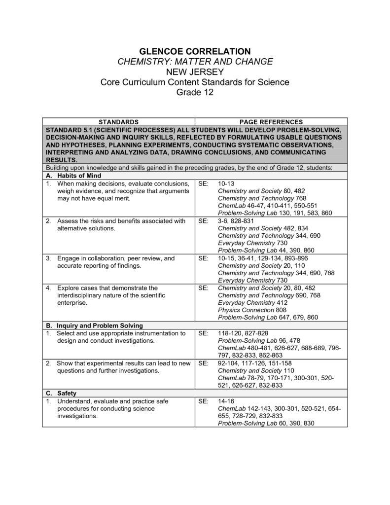 11 Glencoe Science Worksheet Answer Key Worksheeto