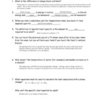 12 Heat Calculations Worksheet Answers Physical Science Physical