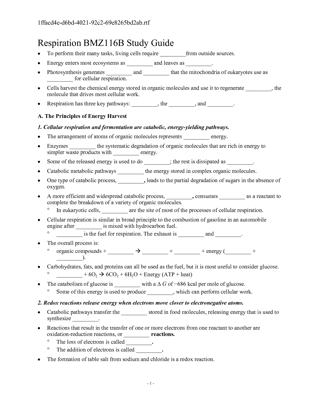 15 Chapter 9 Cellular Respiration Worksheet Worksheeto