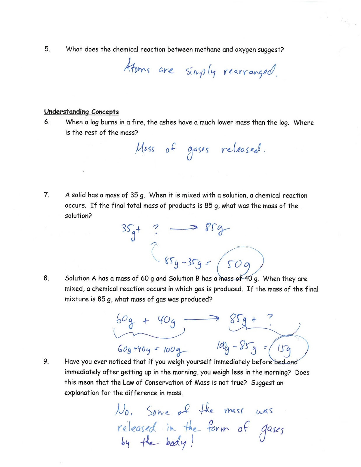 30 Conservation Of Mass Worksheet Education Template