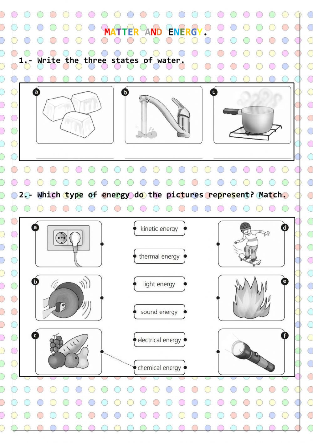 30 Matter And Energy Worksheet Education Template