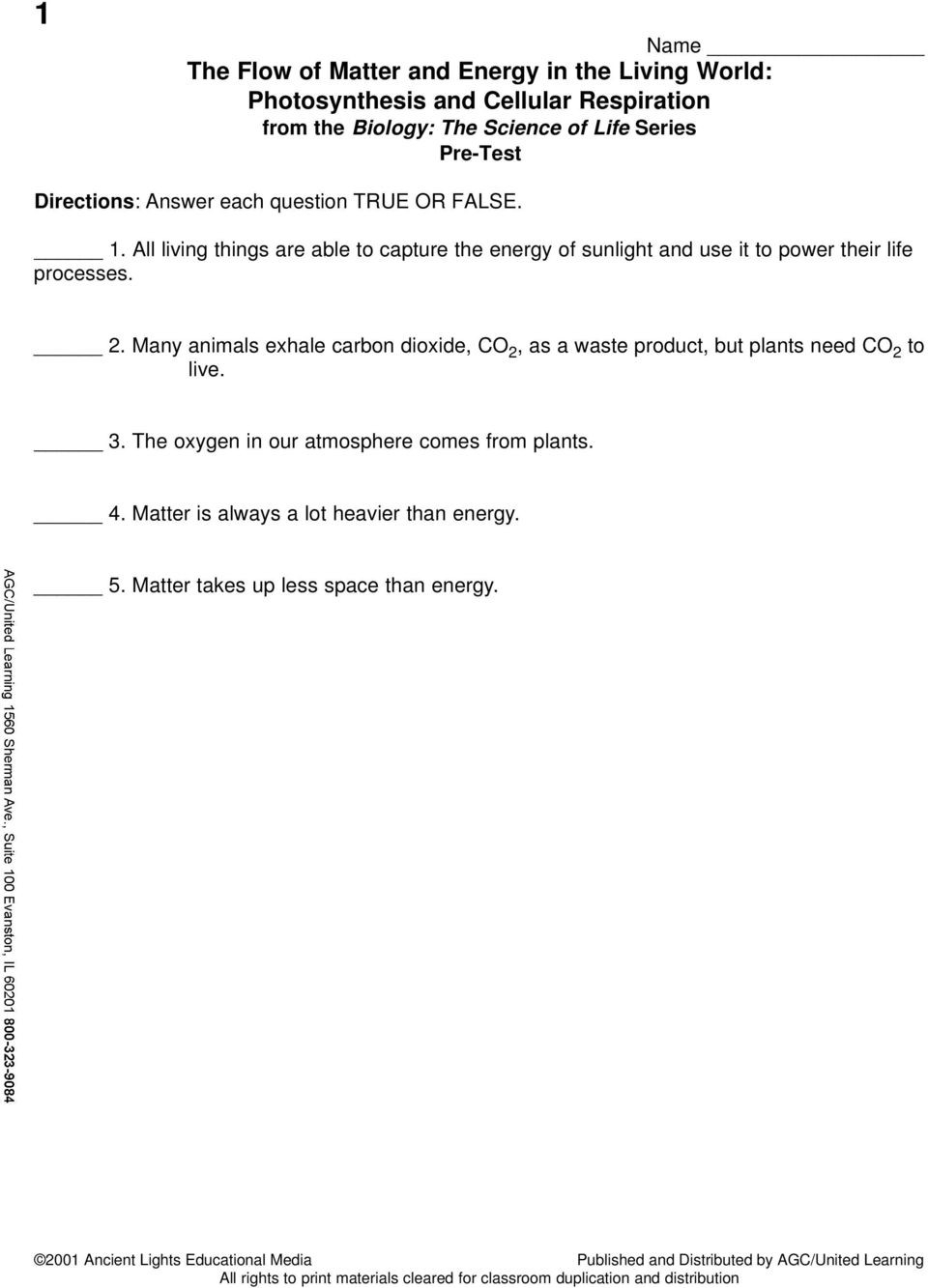 30 Matter And Energy Worksheet Education Template