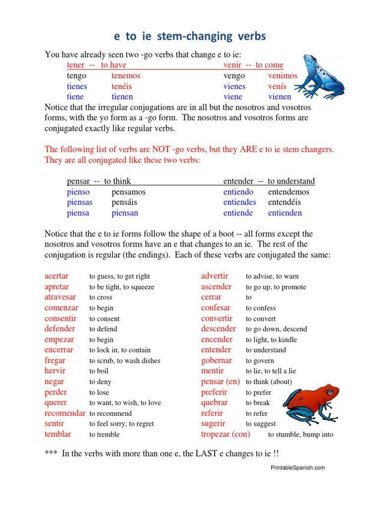 30 Stem Changing Verbs Worksheet Answers Education Template