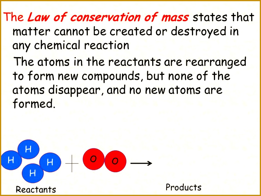 4 Law Of Conservation Of Mass Worksheet FabTemplatez