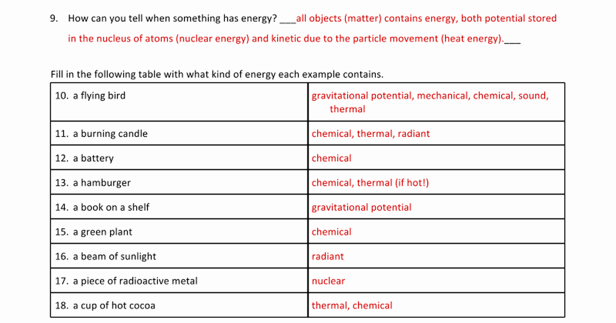 50 Energy Transformation Worksheet Answer Key Chessmuseum Template 