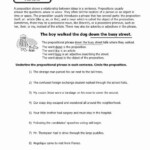 50 Prepositional Phrase Worksheet With Answers Chessmuseum Template