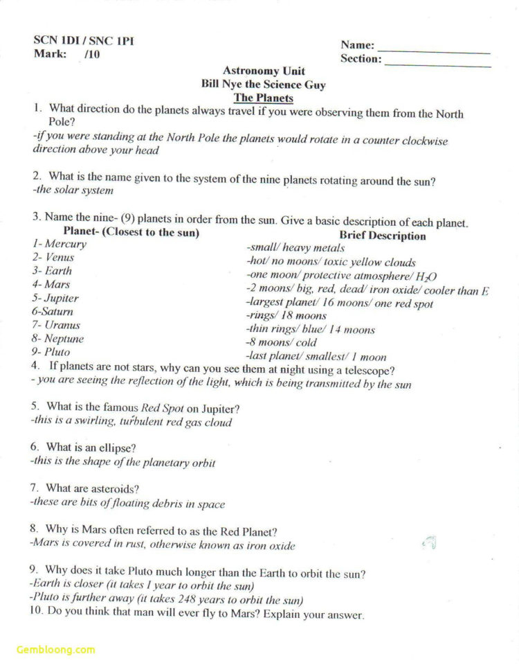 Bill Nye The Science Guy Energy Worksheet Answers Db excel