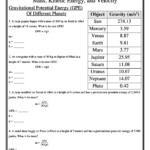 Calculating Potential Energy Worksheet