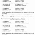 Calculating Wavelength Frequency And Energy Worksheet Printable
