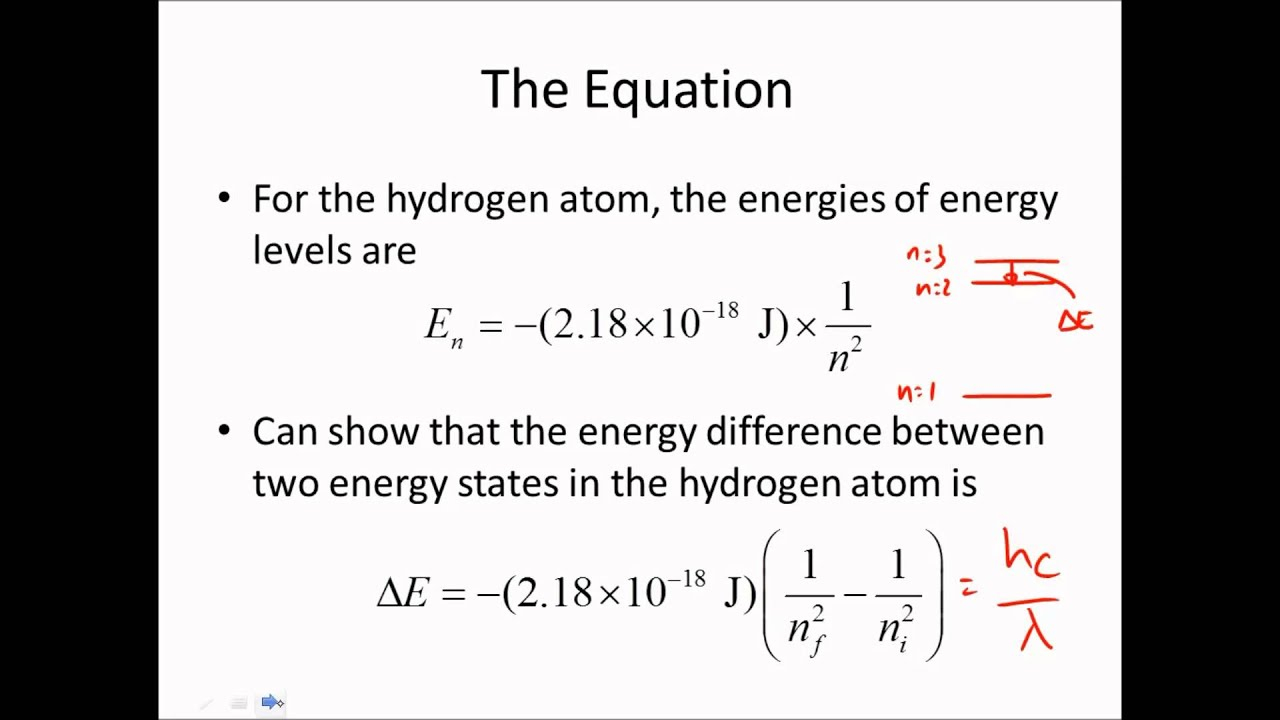 Calculating Wavelengths Of Emitted Light In The Hydrogen Spectrum YouTube