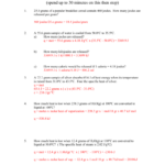Chemistry Specific Heat Worksheet Answers Promotiontablecovers