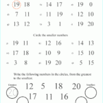 Compare Numbers Up To 20 Grade 1 Math Worksheet For Math Tutoring